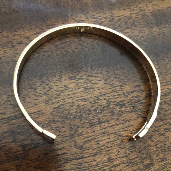 Vintage HTF Tory Burch open bangle enamel T tip cuff bracelet - Picture 10 of 16